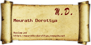 Meurath Dorottya névjegykártya